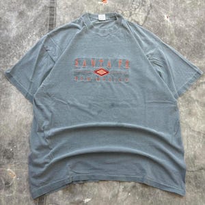 Vintage jaren 90 mosgroen Santa Fe New Mexico Azteeks shirt