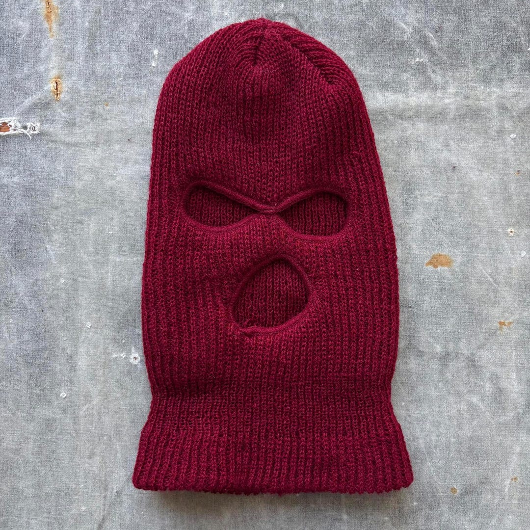 Vintage 80s 90s Maroon Burgundy Ski Mask Shiesty Balaclava - Etsy