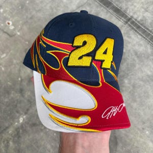 Vintage Y2K Deadstock Jeff Gordon Dupont NASCAR Flames Hat - Etsy
