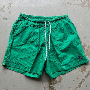Vintage Deadstock jaren 90 Nautica groene zwembroekshort
