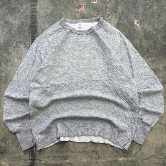 Vintage 80s 90s Gray Ultra Therm Grunge Waffle Thermal Shirt