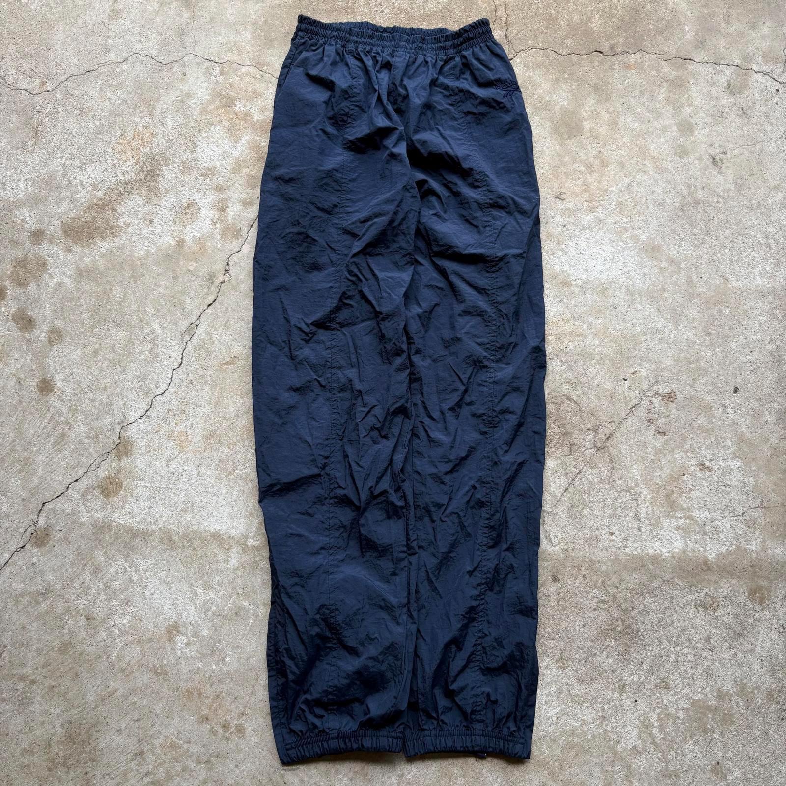 Vintage Y2K Reebok Baggy Wide Leg Grunge Navy Track Pants - Etsy