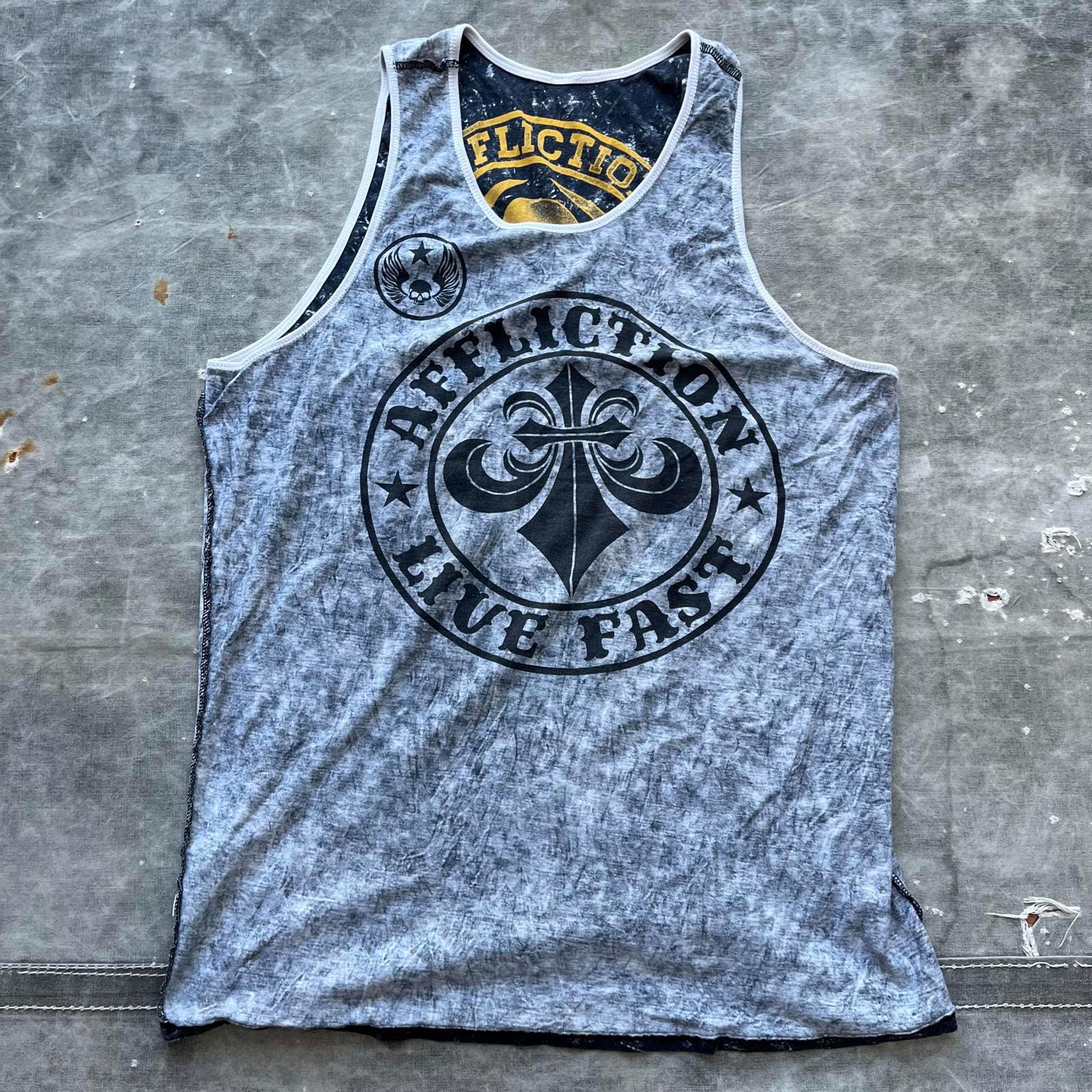 L.G.B. tank top　y2k　skull Vintage Y2K Affliction Skull Scythe Graphic Grunge Tank Top - Etsy