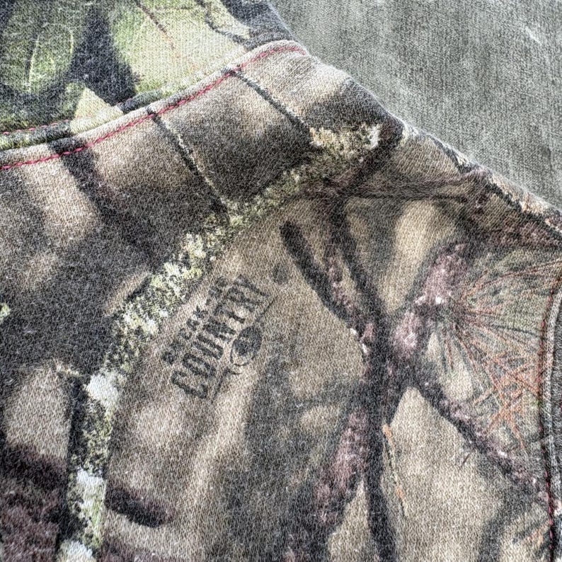 Pull à capuche vintage Mossy Oak Break Up camouflage rose de l'an 2000 image 3