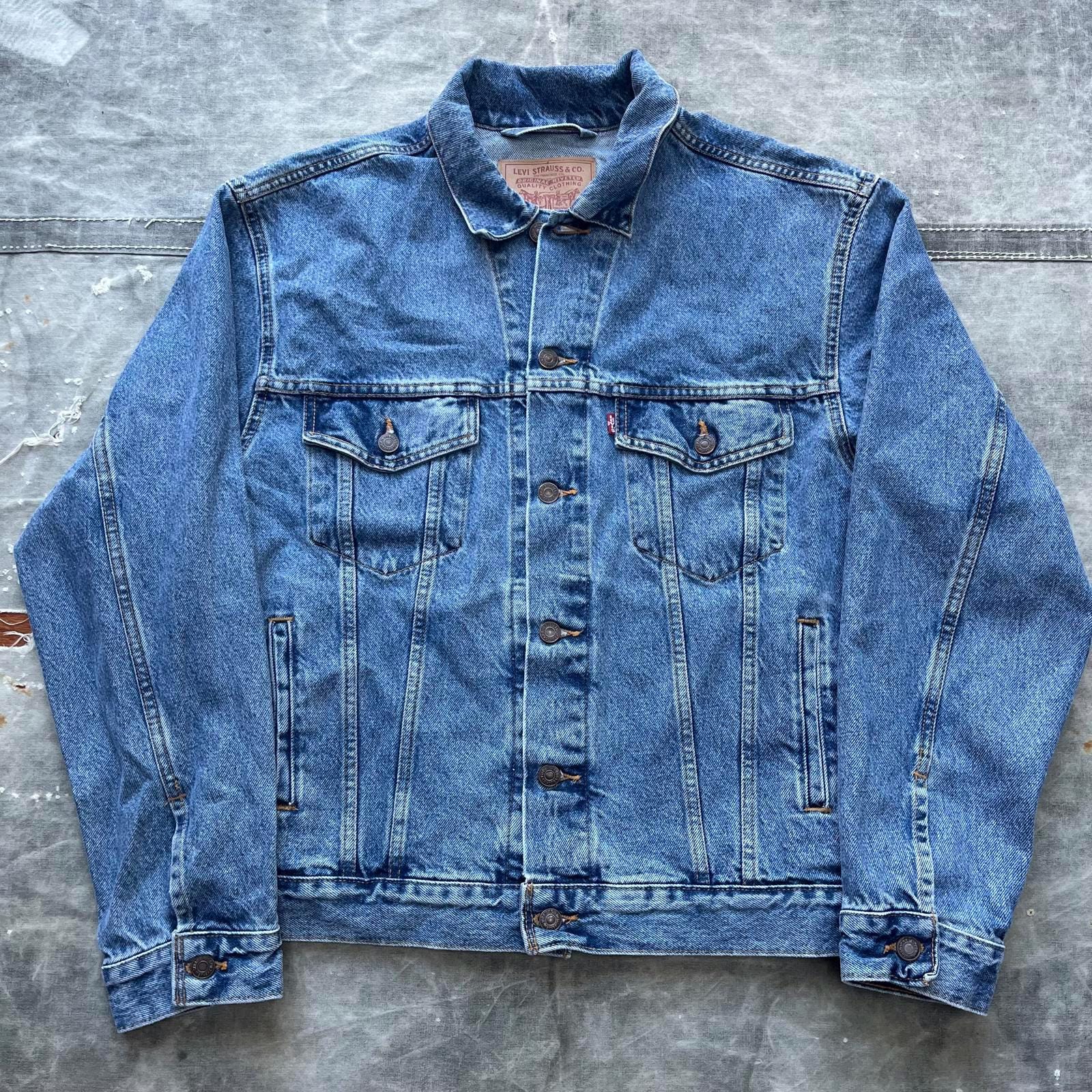 Levi’s USA Made Eagle Emblem DenimJacket Vintage 90s Levi's Denim Eagle Embroidered Trucker Jacket - Etsy