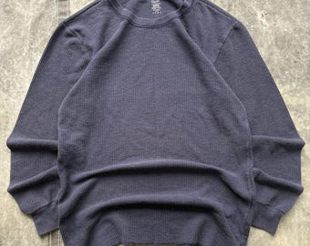 Vintage Y2K Faded Glory Black Grunge Thermal Waffle Shirt - Etsy