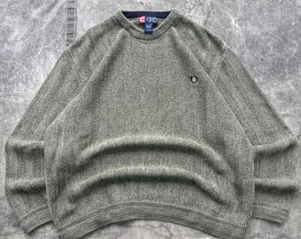 Vintage Chaps Ralph Lauren saliegroene visgraattrui