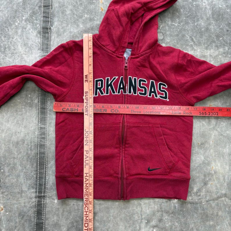 Vintage Y2K Nike Arkansas Razorbacks Grunge Full Zip Hoodie image 5