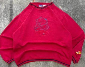 Sudadera vintage de los 90 de Winnie the Pooh y Piglet, mejores amigos.
