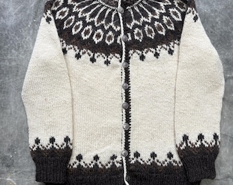 Cardigan/maglione vintage anni '70 Stobi Denmark in lana Fair Isle