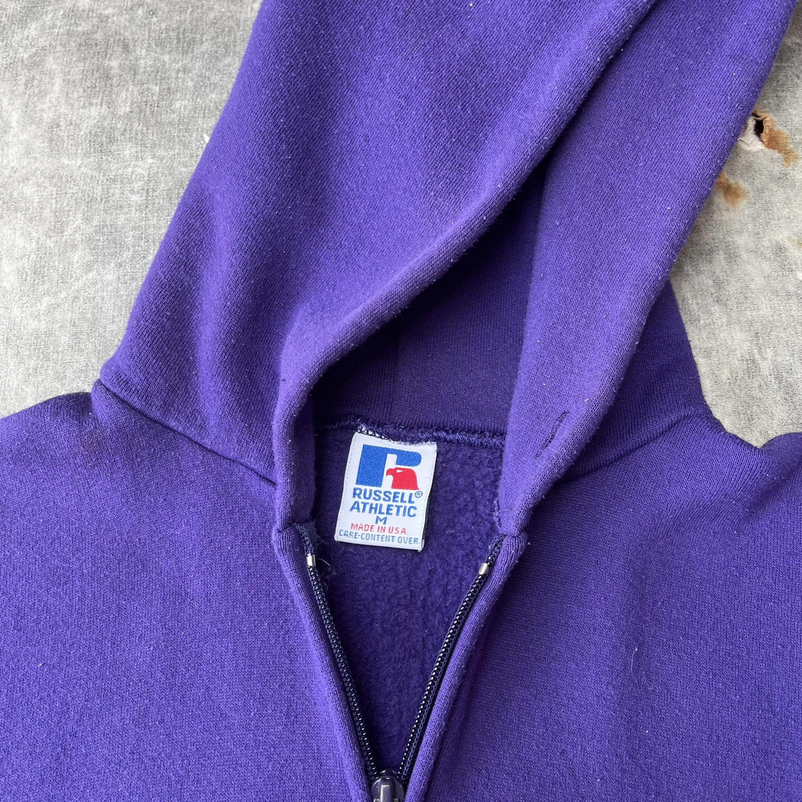 90s〜 RUSSELL ATHLETIC full zip sweat Vintage 90s Russell Athletic Full Zip Sweatshirt Mens Size M