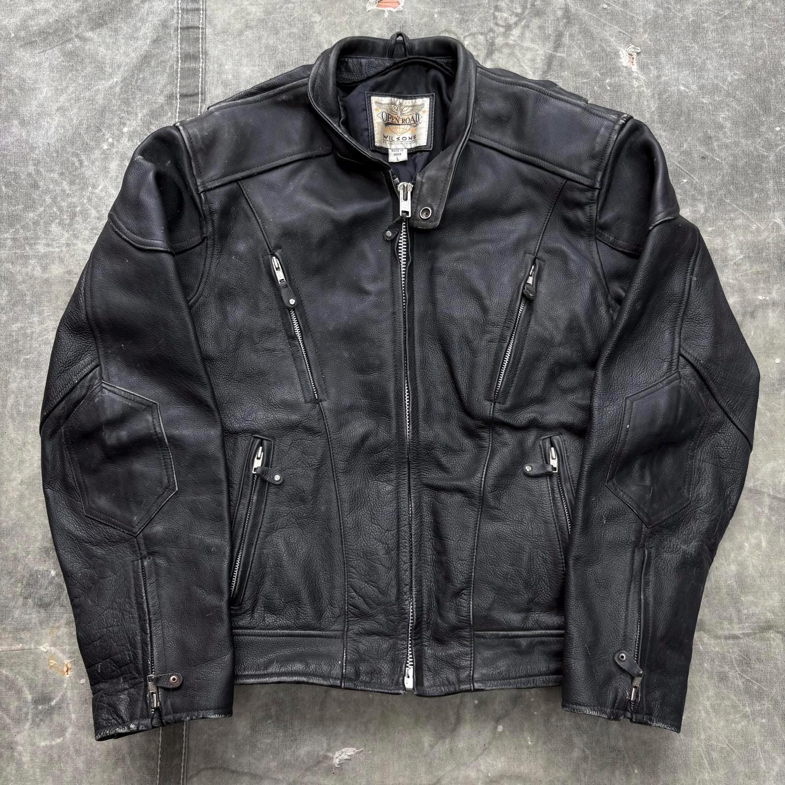 Vintage 90s Wilson Leather Jacket - Etsy