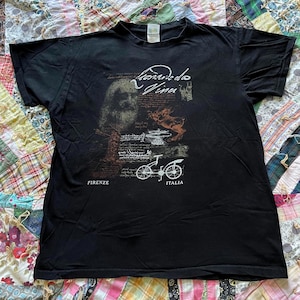 Chemise graphique vintage Léonard de Vinci Art