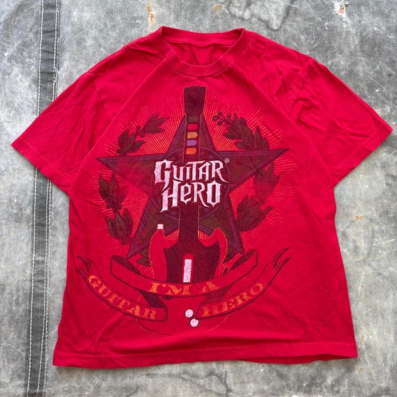 Vintage Y2K Affliction Guitar Hero Video Game Grunge Shirt
