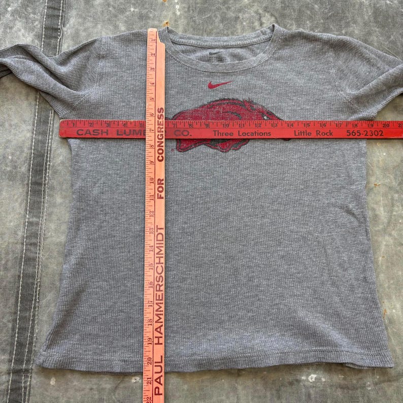 Camiseta térmica vintage Nike Center Swoosh Arkansas Razorbacks Y2K imagen 4