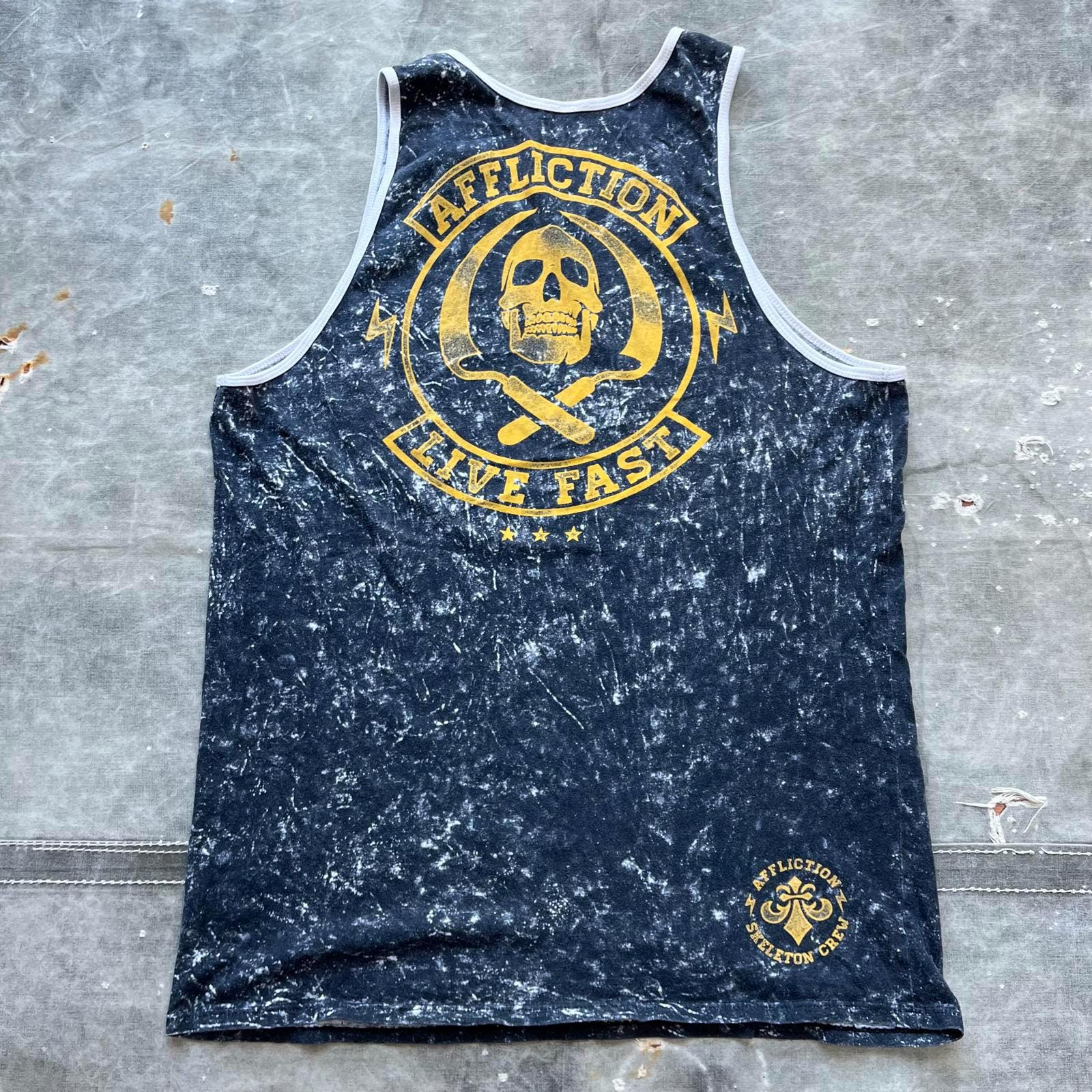 Vintage Y2K Affliction Skull Scythe Graphic Grunge Tank Top - Etsy