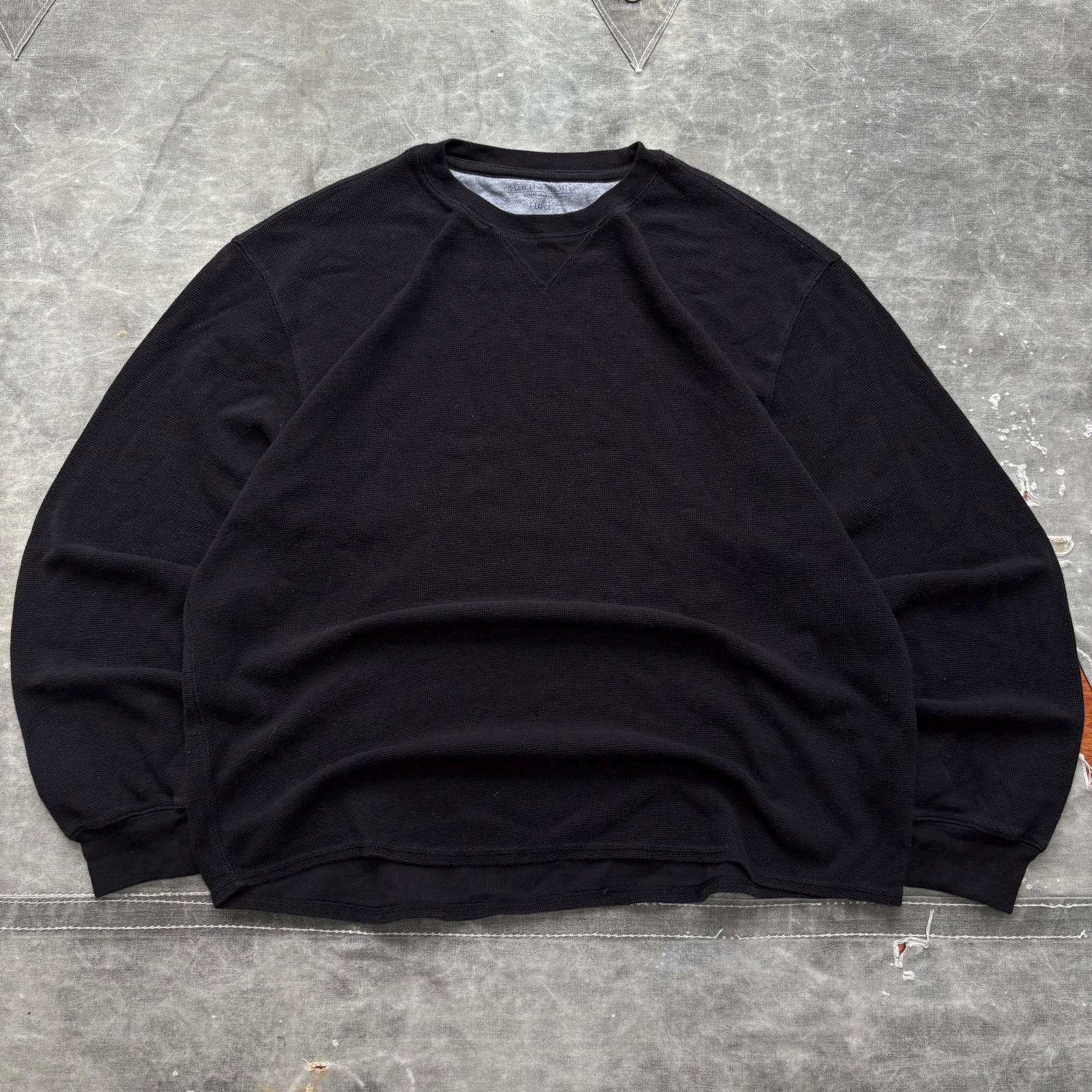 Vintage Y2K Faded Glory Black Grunge Thermal Waffle Shirt - Etsy