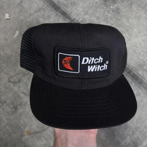 Vintage 80-tals svart Ditch Witch Patch truckerkeps