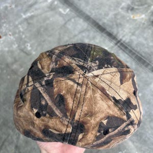 Vintage Y2K Mossy Oak Field Staff Camo Hunting SnapBack Hat image 3