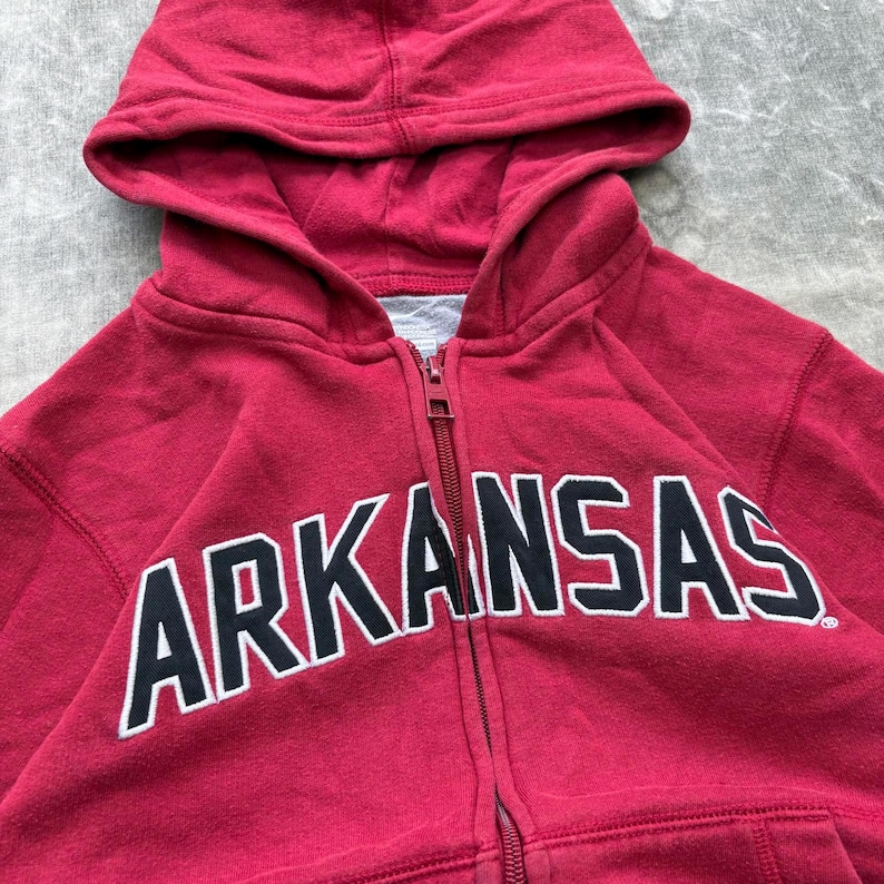 Vintage Y2K Nike Arkansas Razorbacks Grunge Full Zip Hoodie image 2