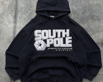 ヴィンテージ Y2K バギー サウスポール 刺繍入りグランジ スケーター パーカー