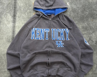 Sudadera con capucha y cremallera completa estilo vintage Y2K de los Wildcats de la Universidad de Kentucky