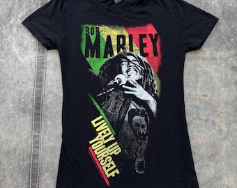 Bob Marley Vintage 90s One Love Reggae Rap Tee Shirt - Large