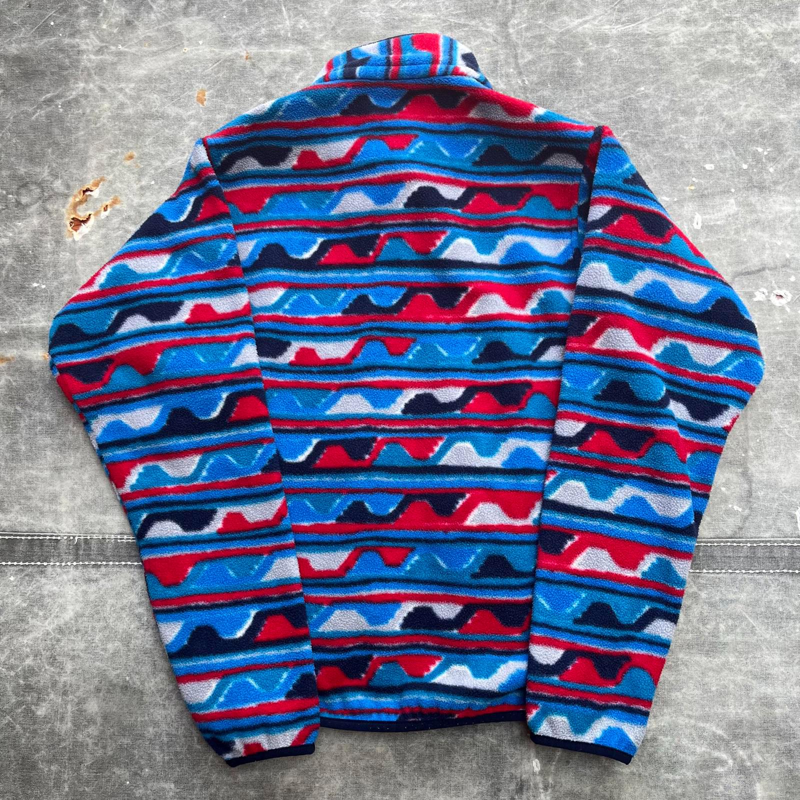 Patagonia Synchilla Snap-t Aztec Blue Delta Waves Pullover - Etsy