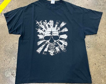 Vintage Y2K Grunge Skull Affliction Style Shirt