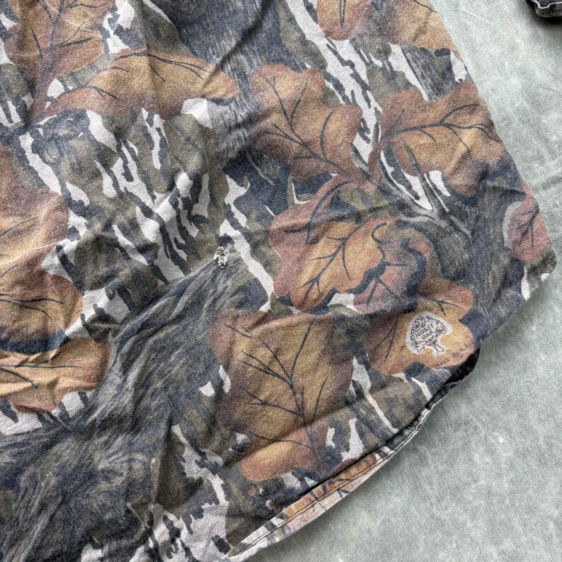 Vintage 80er 90er Jahre Mossy Oak Herbstlaub Camo Button Up Shirt Bild 7