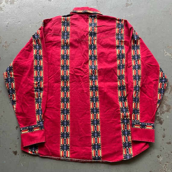 Vintage Aztec Wrangler Brushpopper Pearl Snap Western Shirt - Etsy