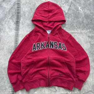 Vintage Y2K Nike Arkansas Razorbacks Grunge Full Zip Hoodie image 1