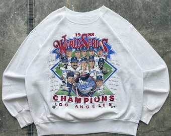 Felpa vintage anni '80 dei Los Angeles Dodgers, World Series MLB