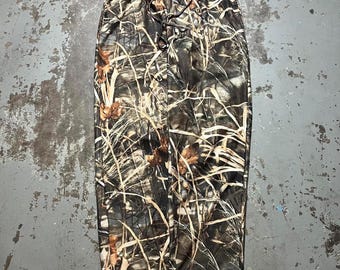 Vintage 90s Y2K Realtree Advantage Camo Grunge Baggy Wide Leg Sweatpants