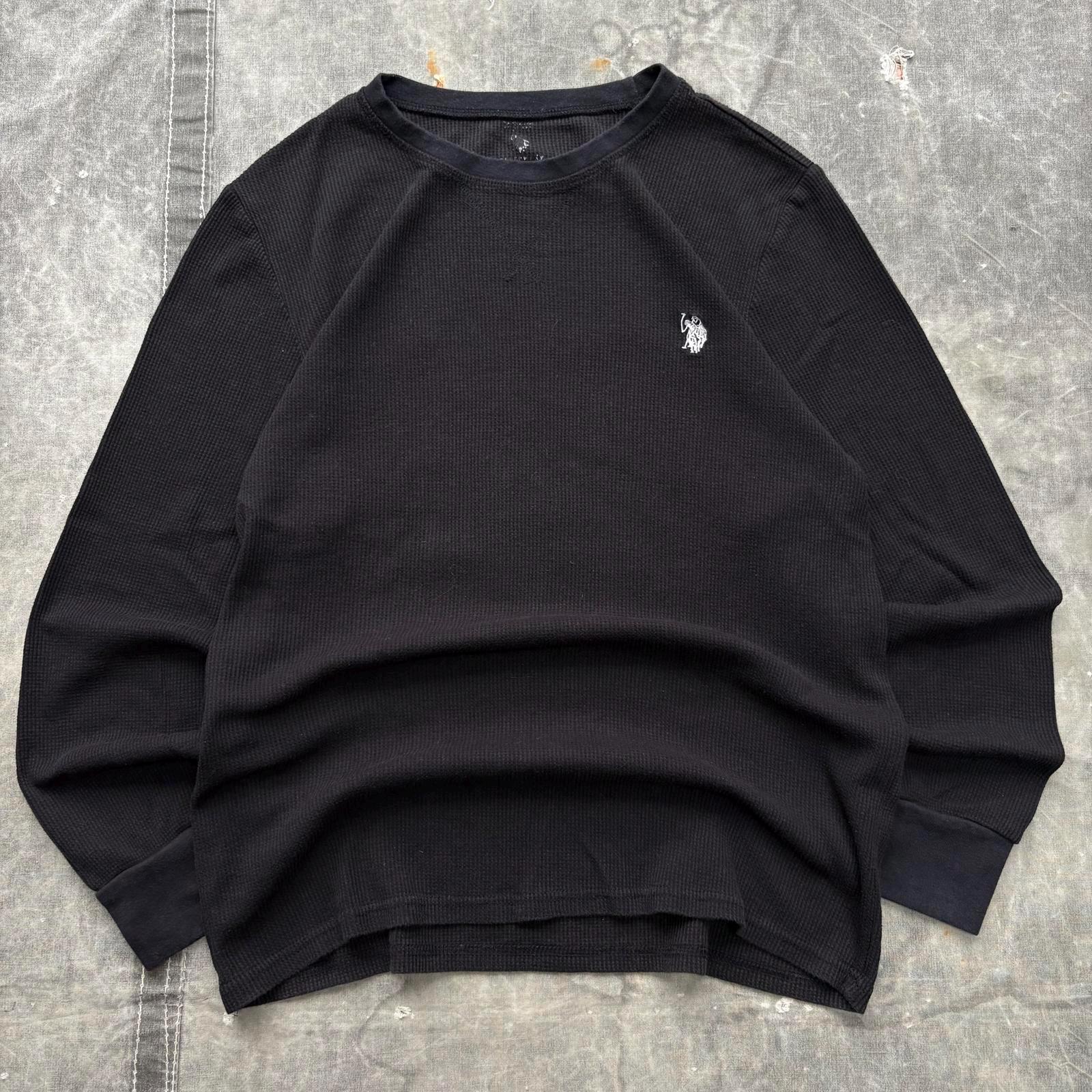 Vintage Y2K U.S. Polo Assn. Black Grunge Skate Thermal Shirt - Etsy