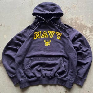 Vintage Y2K Heavyweight USN Navy Military Grunge Hoodie - Etsy