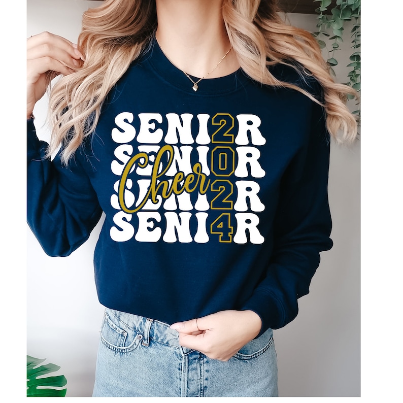 Senior Cheer 2024 Sweatshirt, Christmas Gift , Holiday Sweater, Trendy