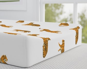 Clemson, tigre inspiré de la Louisiane, housse de matelas à langer pour chambre d'enfant sur le thème des animaux