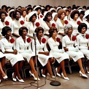 Choral Elegance: All-Female Gospel Choir Digital Print