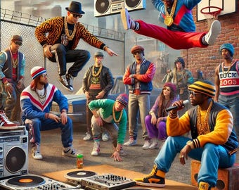 80s Hip-hop Culture Digital Art Print – Retro Street Scene - Etsy