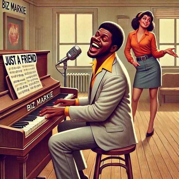 Retro Hip-hop Fun - 'just a Friend' Inspired Piano Scene With Biz