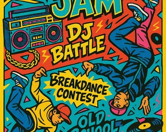 Vintage 80's Hip Hop Posters – Retro Rap Party Wall Art Prints - Etsy