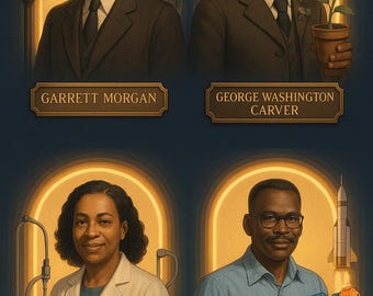 Erfinder Wandkunst | Inspirierende STEM-Dekor | Afroamerikanischer Geschichtsdruck
