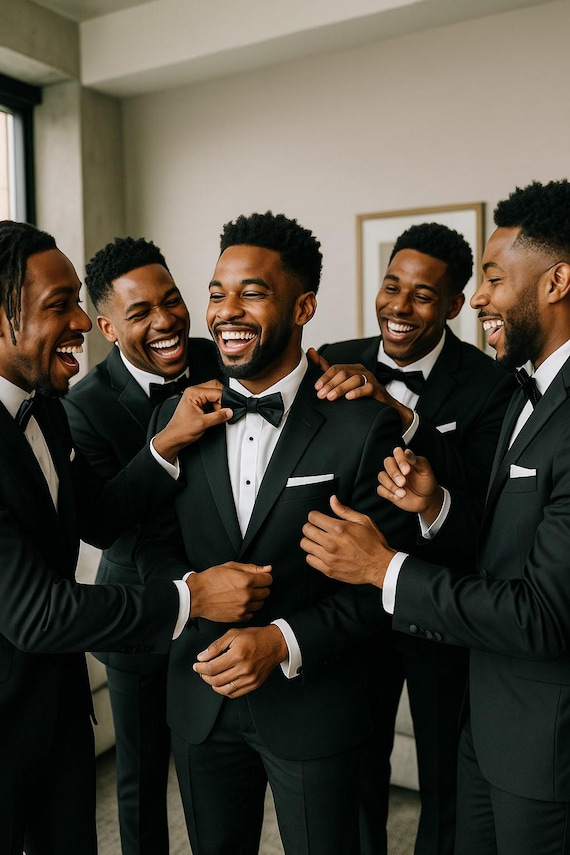 a bunch of young men all dressed in black A Bunch of Young Men All Dressed in Black Dancing Extremely Aggressively on Stage