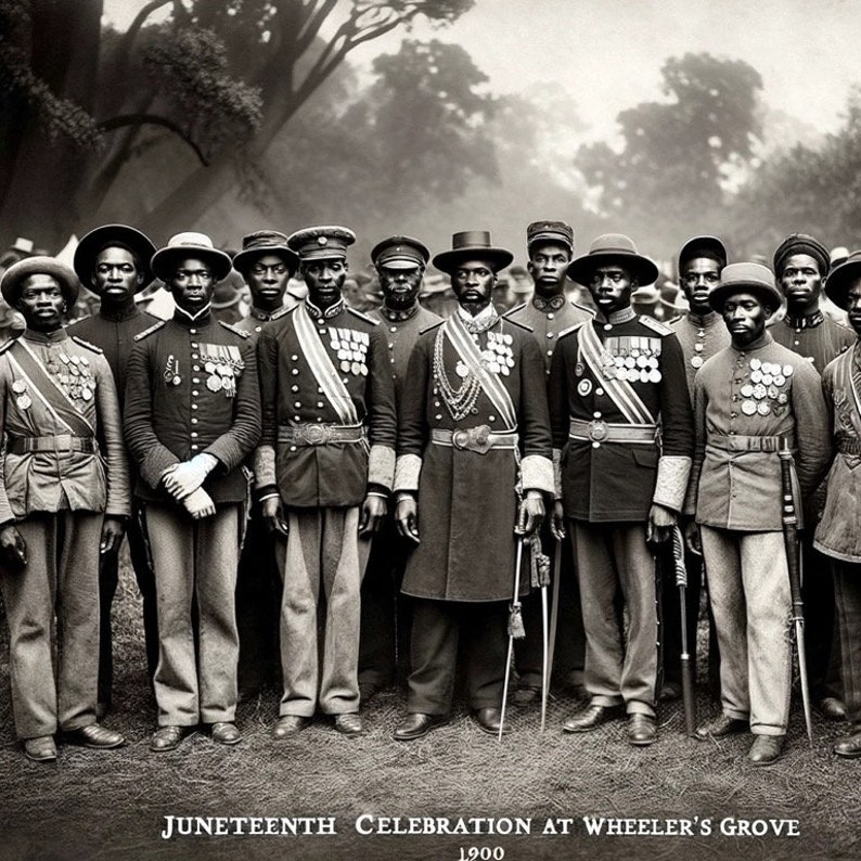 Juneteenth Celebration 1900 Historic Military Regiment Digital Print juneteenth-celebration-1900-historic-military-regiment-digital-print
