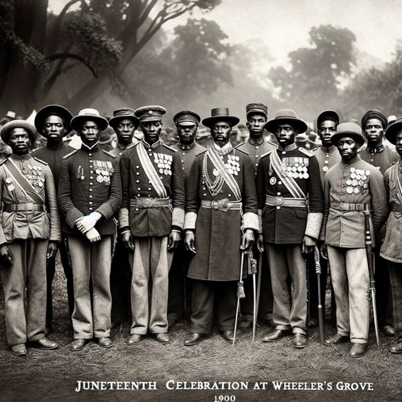 Juneteenth Celebration 1900 Historic Military Regiment Digital Print 