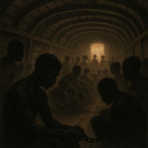 The Hold: A Symbolic Tribute to the Transatlantic Slave Journey&quot; – Afrikaanse diaspora historische digitale kunstdruk