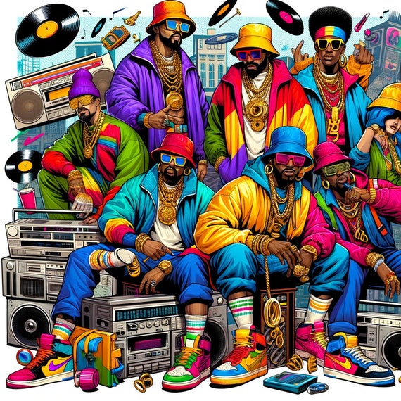 Hip Hop Renaissance - Vibrant 80's & 90's Fashion Inspired Digital