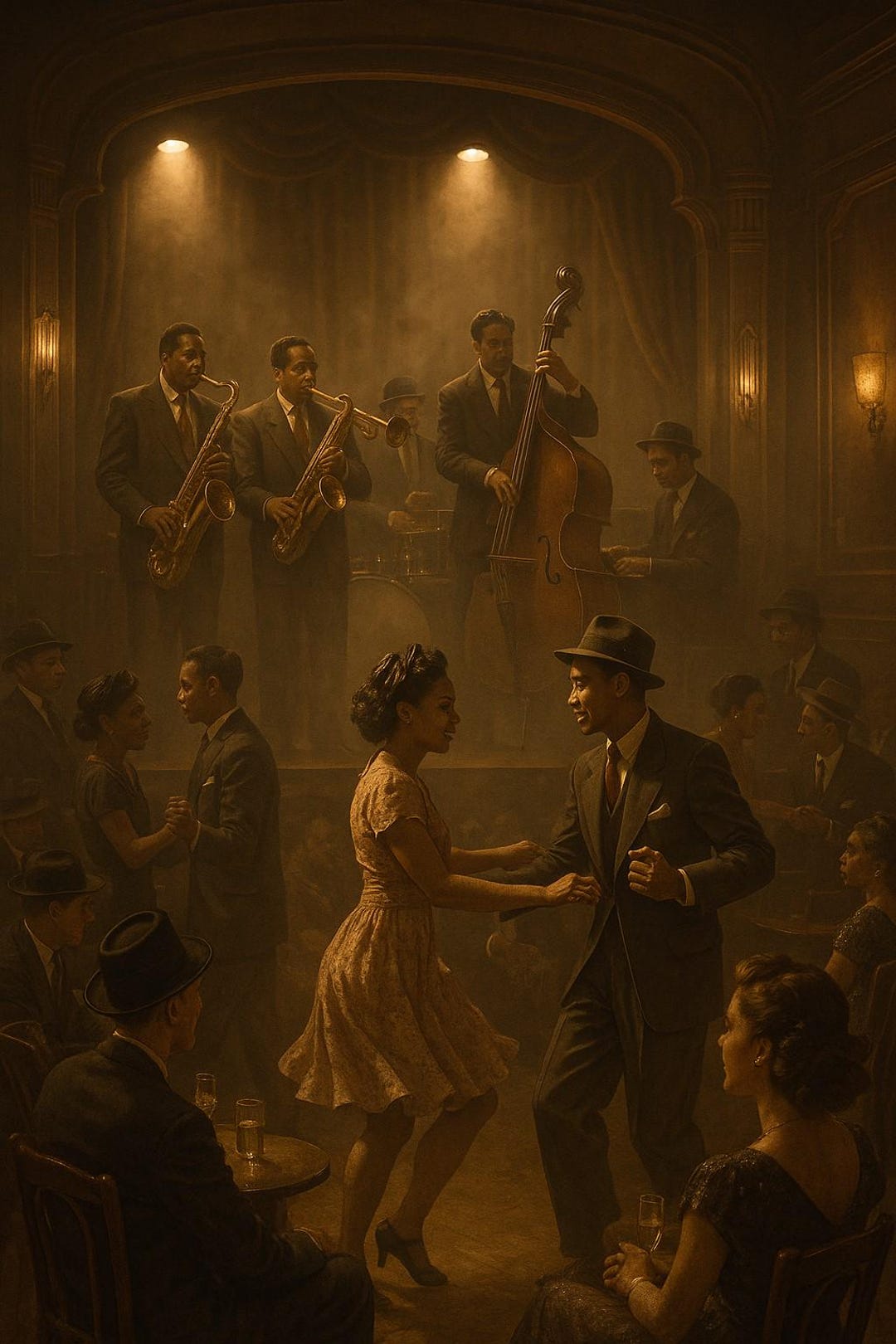 ハーレム1940年代のジャズクラブ – ヴィンテージの白黒プリント、スウィングダンスとライブバンド、歴史的なナイトライフシーン - Etsy 日本, image size:1080x1620