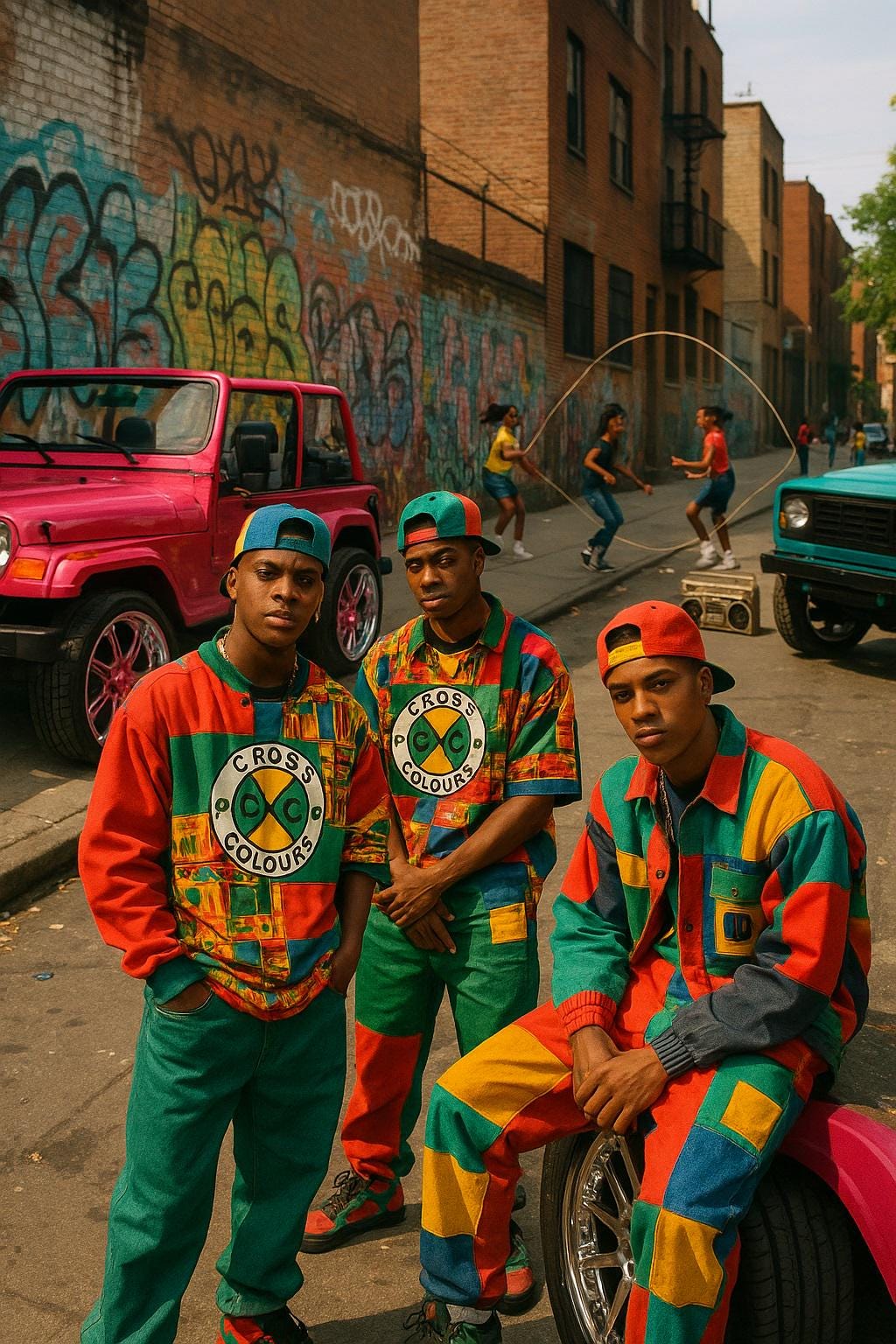 90’s Hip Hop Fashion Print – Cross Colours Style \u0026 Street Culture, image size:1024x1536